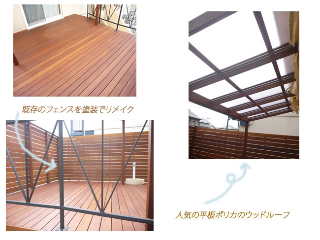 ウッドデッキの施工例詳細